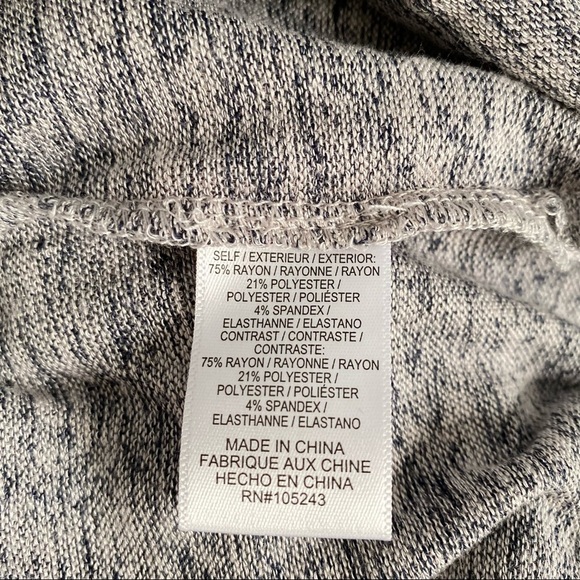 Bobeau Gray Long Sleeves Heather Layered Knit Side Slit Pullover Sweater Size S - Picture 11 of 11